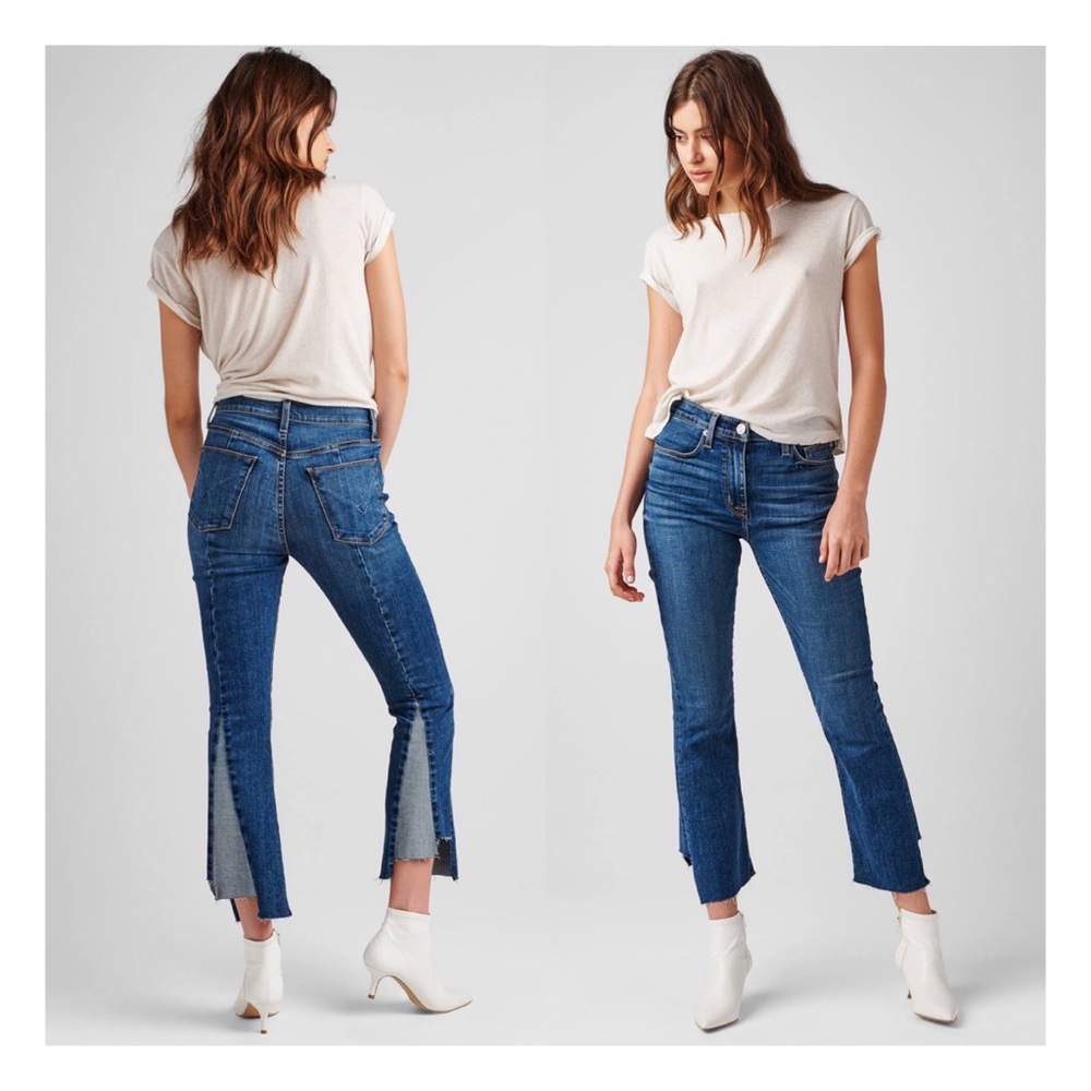 NWT Hudson Holly High Waist Flare Crop Step Hem